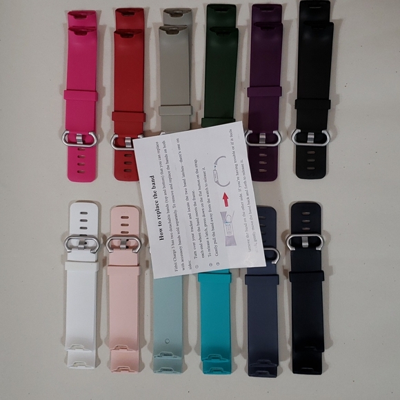 NEW 12 Wristbands for Fitbit Charge 3 12 pack, multi color generic brand - Picture 8 of 8